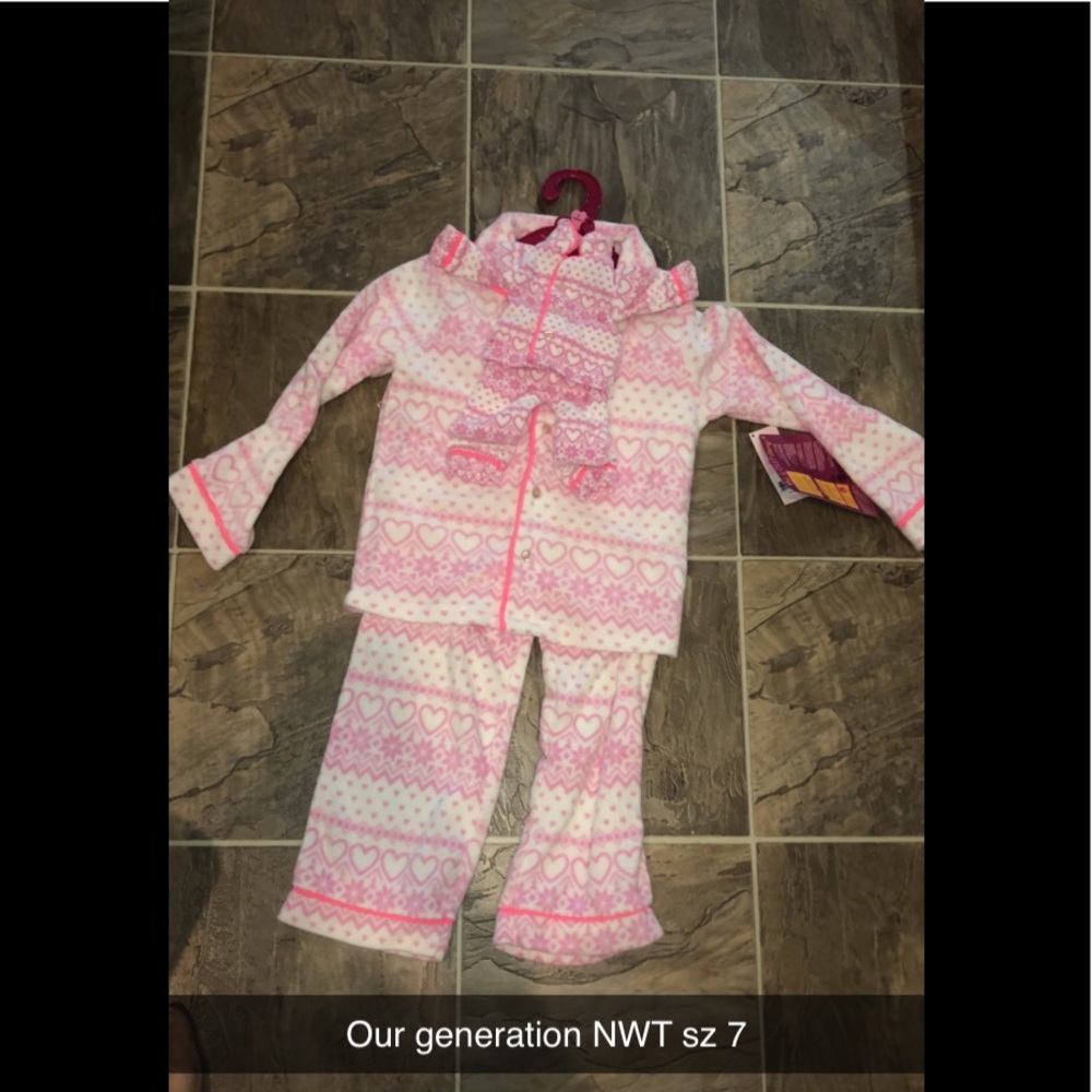 New our generation doll & me pajamas